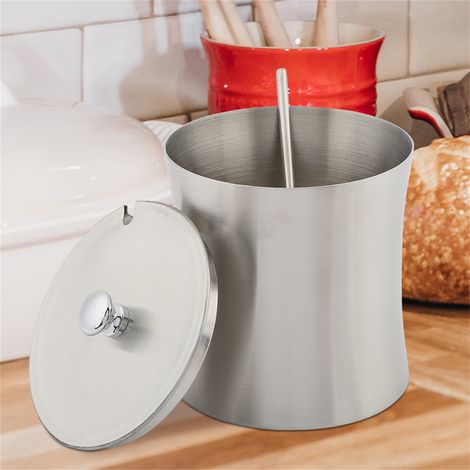 Pot à sucre, épices, sel et poivre en acier inoxydable avec couvercle et cuillère. (1/5)