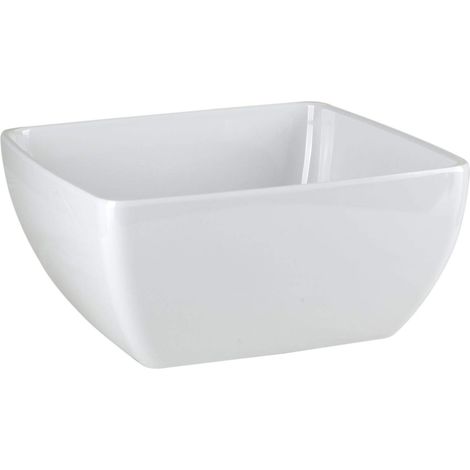 GF132 Bol carré en mélamine Blanc pur 9 cm