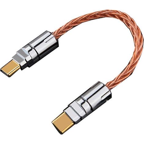 Adaptateur de câble OTG USB-C vers USB-C pour amplificateur audio DAC portable HiFi Huawei/Samsung. (1/5)