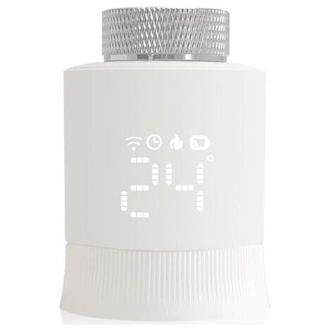 BUNTHAUS Tête Thermostatique Radiateur Zigbee Intelligente, Vanne Thermostatique Connectée Programmable, Thermostat Connecté Radiateur Electrique Alexa, Google Assistant, Smart Life/Tuya App Compatibl