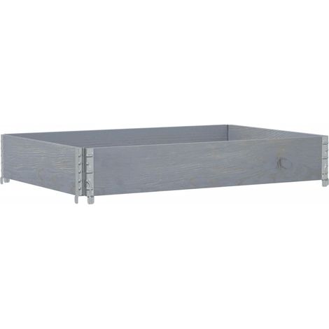Collier de palette gris 120x80 cm bois de pin solide