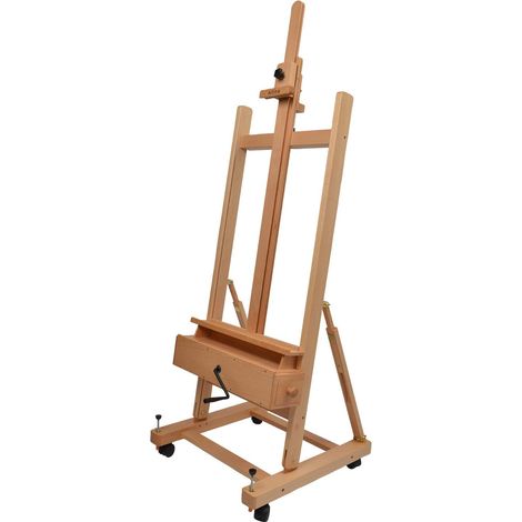 Staffelei Holz Profi Atelierstaffelei für Keilrahmen bis 210cm