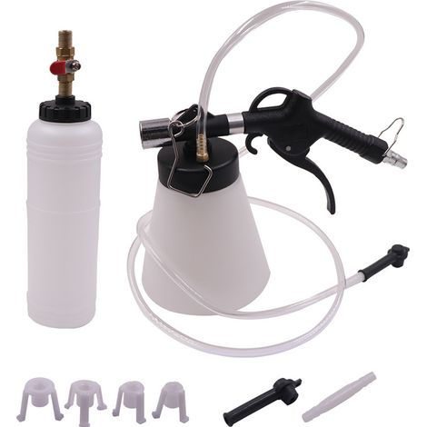 Extracteur de Liquide de Frein Pneumatique avec Kit de Remplissage - Purgeur de Freins 750ml + Réservoir de Recharge 1L