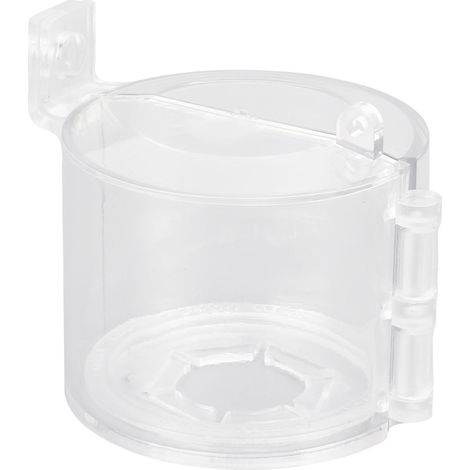 Bouton d'arrêt d'urgence avec capuchon amovible étanche et cadenas de 38 mm pour applications industrielles, chimiques et électriques.