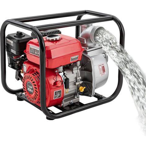 Pompe à eau à essence 212cc avec kit de tuyaux - 3 pouces 7.5hp, moteur 4 temps - idéal pour l'irrigation des lacs et le drainage des piscines (3 pouces)