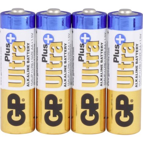 Batterie alcaline Ultra+ AA LR6 1,5 V, confezione da 4 pezzi (1/5)