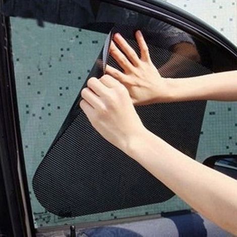 Sun Shield - PVC - 42 cm x 38 cm - Pour Vitre Automobile - 2 Pièces (1/5)