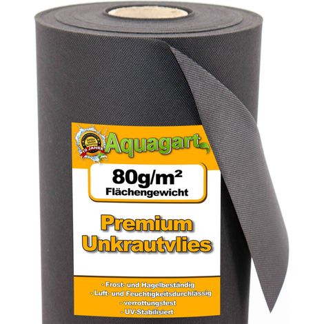 16 m² film de paillage, paillage anti-mauvaises herbes, voile de paillage 80 g, 1,6 m de large (1/5)