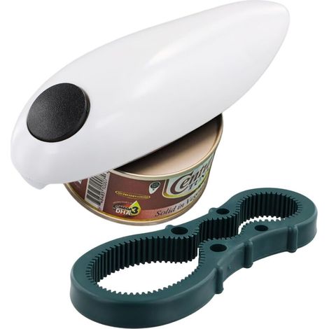 Bardusch - Ouvre-boîte électrique mains libres décapsuleur automatique one touch, arthrite, usage facile ergonomique sécuritaire rapide (1/4)