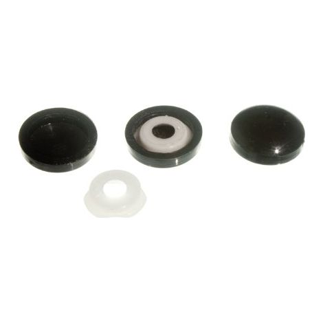 Lot de 24 cache-vis noirs en plastique pour dissimuler les vis (1/2)