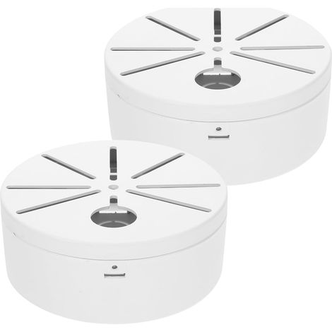 Boîte de Jonction Étanche pour Câbles de Caméra, Support Extérieur de Vidéosurveillance, Plastique 13,5 Cm Diamètre 5 Cm Épaisseur, 2 Pièces, Usage Intérieur et Extérieur (1/5)
