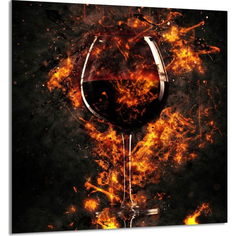 Panneau en verre POUR la cuisine 60x65 Vin (1/5)