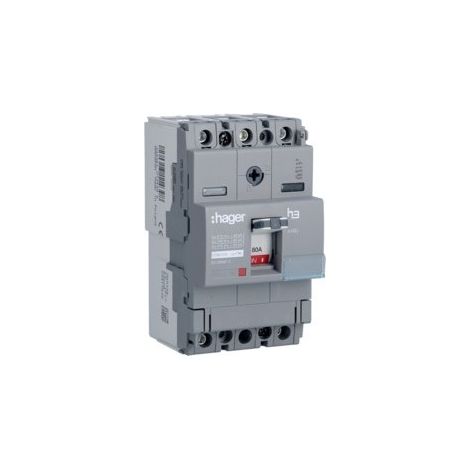 Disj.x160 3P 40kA 80A mag fixe - APPAREILLAGE DE TETE HAGER HNA080M (1/2)