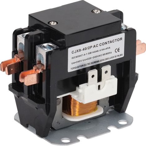 CJX9 40 2P 40A Wechselstrom-Schütz, PP-Gehäuse, Silberlegierungskontakt, Schnellansprechender Klimaanlagen-Schütz, 240 V (1/5)