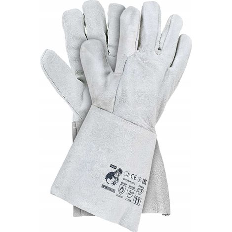 Guantes de soldadura / gris claro / Talla: 11 - XXL / RSPBSZINDIANEX - 12 unidades. (1/5)