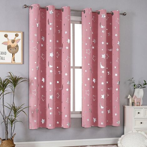 Rideaux Occultants - Polyester - 132 x 137 cm - Pour Chambre à Coucher et Séjour - 2 Panneaux (1/5)