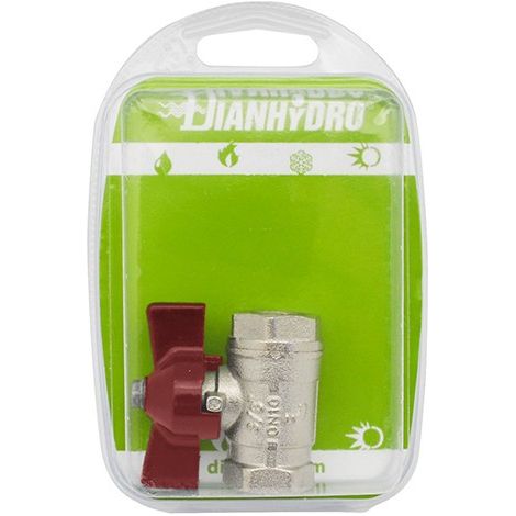 VALVOLA A SFERA FF CON FARFALLA BLISTER Misura: 1/2" DN 15  PN 64