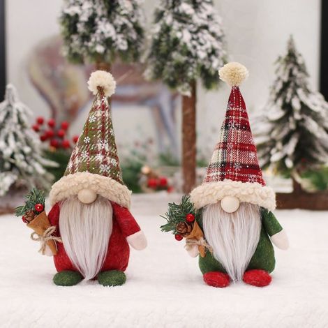Gnome de Noël décoratif 24 x 12 x 6 cm, décoration de Noël à poser pour salon, cuisine et table de chevet (1/4)