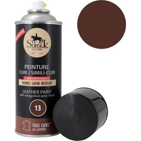 Pittura Pelle (13-MARRONE) con Vernice Integrata - SOFOLK - Manutenzione per Sedili e Volante di Auto, Divano, Scarpe, ecc. (1/4)