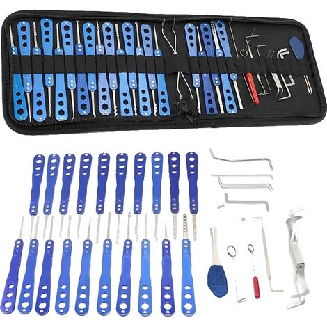 Set di 30 attrezzi per la rimozione di chiavi inglesi, impugnatura ergonomica, acciaio inossidabile, confezione in pelle, applicazione versatile. (1/5)