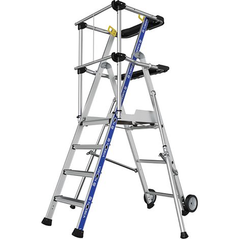 Escabeau PIRL 4 marches - Hauteur max. de travail 2.94m - 2272904