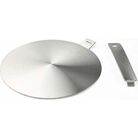 Adattatore per piano cottura a induzione, piastra di conversione per piano cottura a induzione, dissipatore di calore con maniglia e base rimovibili 200380 mm (1/4)