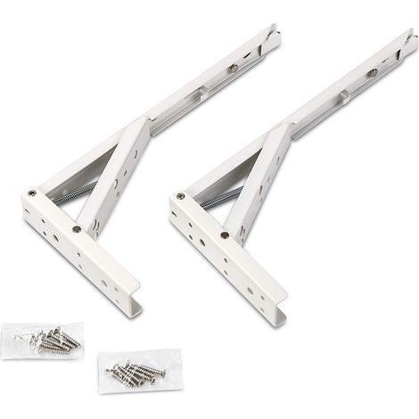 1 Paar Klappkonsolen L: 341,5 mm weiß Tragkraft 55 kg (1/5)