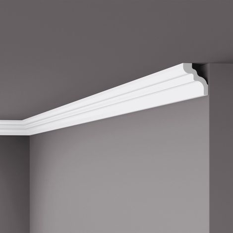 Eckleiste NMC D NOMASTYL Noel Marquet Zierleiste Stuckleiste Modernes Design weiß 2 m (1/6)