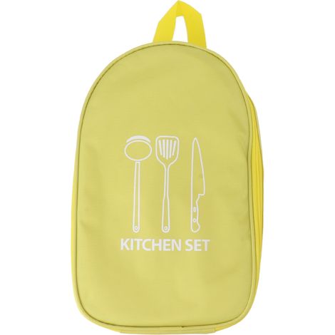 Sacoche de cuisine de voyage avec poignée pour barbecue, camping et ustensiles de cuisine (jaune) (1/5)