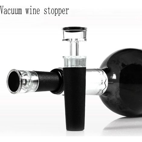 Bouchon À Vide Pour Bouteille - Bouchon En Silicone Alimentaire Avec Pompe À Vide Intégrée - Pour Vin Huile Bière Eau Pétillante - Lot De 5 (1/4)