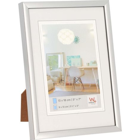 Cadre Photo Argent 10 x 15 cm Cadre en Plastique Lifestyle KV015S (1/5)