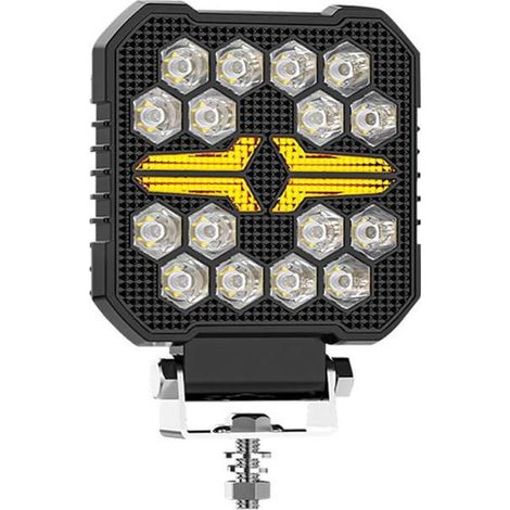 Lampe de travail à œil d'ange carrée – 4 po, X8 mixte – Pour voiture – Éclairage chantier (1/5)