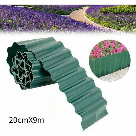 YMYNY - Borde de jardín de plástico flexible de 9 m x 20 cm, borde de césped para paisajismo, fácil de cortar, para camino de entrada, acera y patio trasero (1/4)