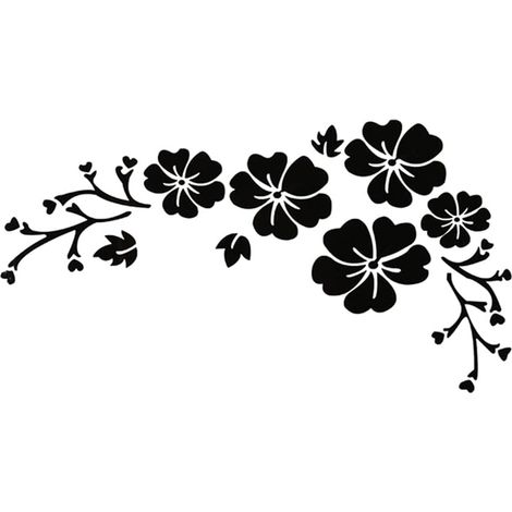 2 autocollants de fleurs pour voiture, autocollants créatifs en PVC pour voiture, autocollants imperméables pour voiture, autocollants de fleurs pour voiture, décoration du pare-chocs de la voiture SU (1/3)