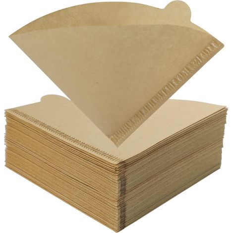 Filtres à café en papier, 200 pièces, taille 1, en forme de V, coniques, adaptés aux cafetières, cafetières à filtre et tasses à café (1 à 2 tasses).