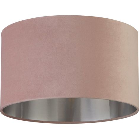 Abat-jour pour lampes suspendues en tissu Ø 38 cm rond en verre moderne brossé argent rose (1/3)