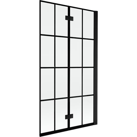 Mexen Mist paratia per doccia 2-ante destra 100 x 150 cm, griglia nera, nero - 8A9-100-002-70-77-P (1/5)