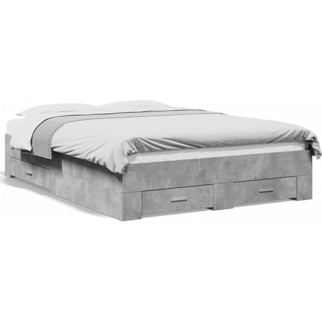 Maison Exclusive - Giroletto Cassetti Grigio Cemento 140x190 cm Legno Multistrato