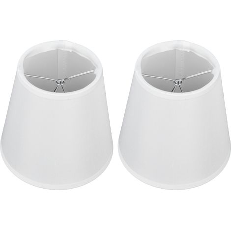 2 Pièces Abat-jour Tissu Européen à Clip Pour Ampoule E14 Lustre Applique Murale PT06 Beige (1/5)