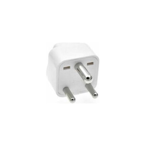 Adaptateur de voyage type M pour Afrique du Sud et Inde – Prise sécurisée 3 broches – Compact 36x36x46mm – Matériau ABS durable
