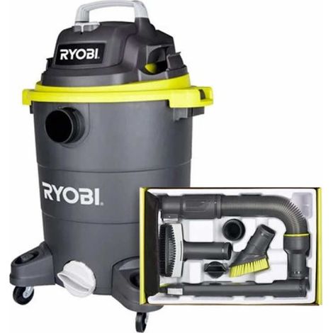 Pack RYOBI aspirapolvere a umido e a secco 1400W - 30L - RVC-1430PPT-G - 6 accessori pulizia auto - RAKVA04