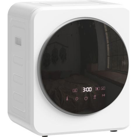 Mini sèche-linge blanc 4 kg frontal, affichage LED 800W jusqu'à 60°C empilable mural autoportante minuterie (1/5)