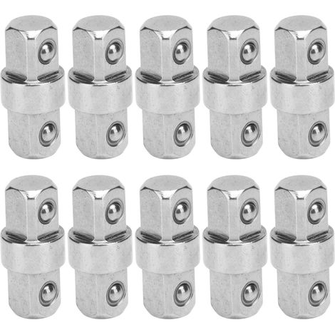 10 Pièces Clé à Douille 3/8 Pouce en Acier Inoxydable avec Double Embout et Adaptateur de Conversion pour Outils