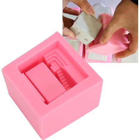 Moule en silicone 3D pour maison/villa, savon artisanal, moule en silicone liquide, moule à gâteau, pot de fleurs, moule en silicone pour béton BK2081 (1/2)