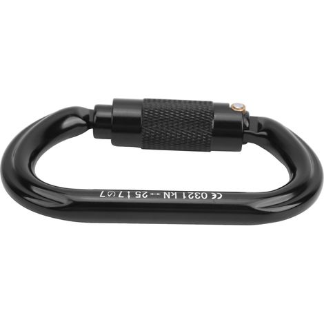 Mousqueton automatique O Type 25KN pour escalade et via ferrata, verrouillage sécurisé (1/5)