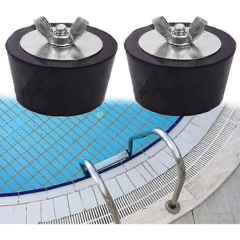 Lot de 2 bouchons d'hiver pour buses d'entrée de piscine, 25 mm/32 mm/38 mm/51 mm/63 mm, en acier inoxydable. (1/5)