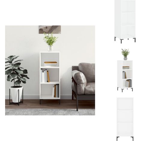 Buffet blanc 34,5x32,5x90 cm bois d'ingénierie - Buffet Blanc - Meuble De Rangement - Armoire - Commode - Mobilier Moderne (1/5)