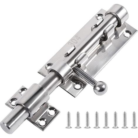 Edelstahl Bolzenriegel abschließbar 15,2 cm für Türen & Schränke