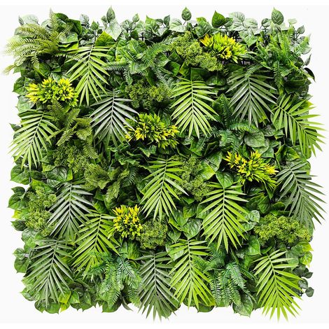 Mur vegetal artificiel Exotik plaque de 1mx1m décoration tropicale