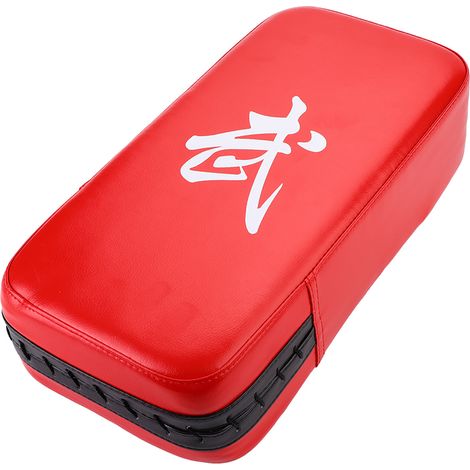 Paire de coussins de frappe en cuir PU durable pour boxe, kickboxing et entraînement, rouge (1/5)